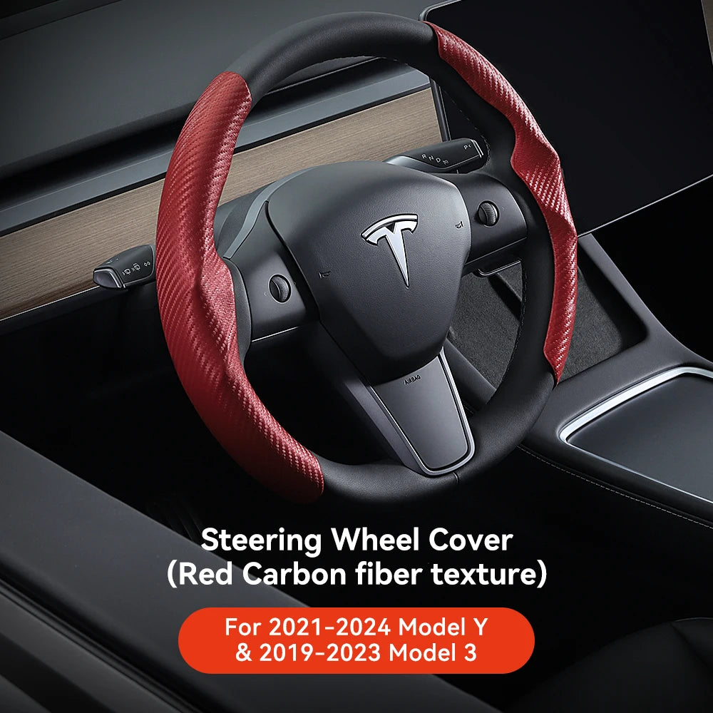 Suede Steering Wheel For Tesla Model 3/Y