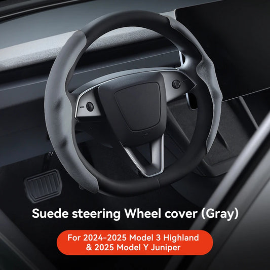 Suede Steering Wheel For Tesla Model 3/Y