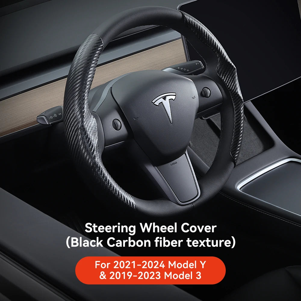 Suede Steering Wheel For Tesla Model 3/Y