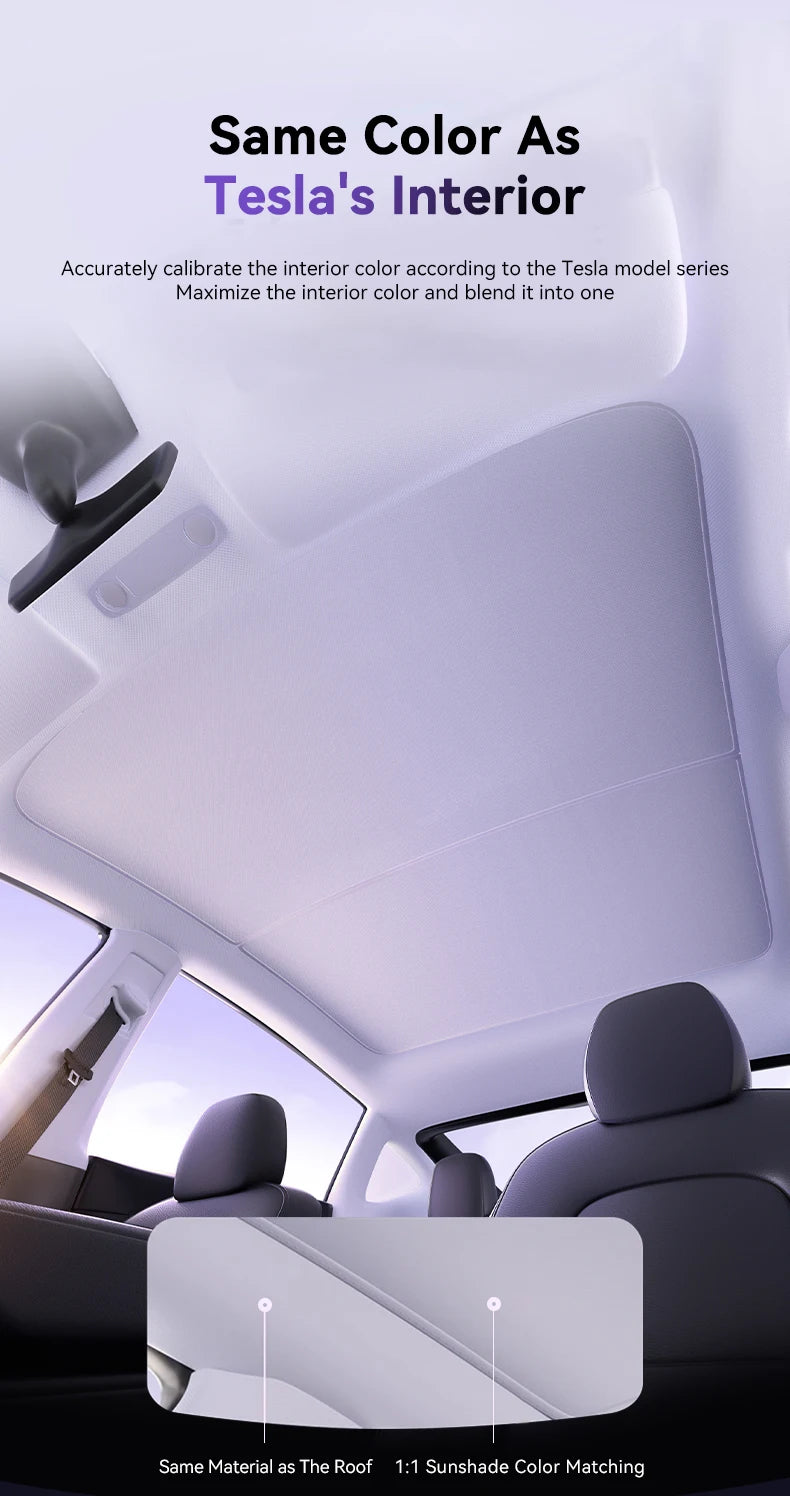 Roof Sunshade Front Rear Sunroof Skylight For Tesla Model 3 Y
