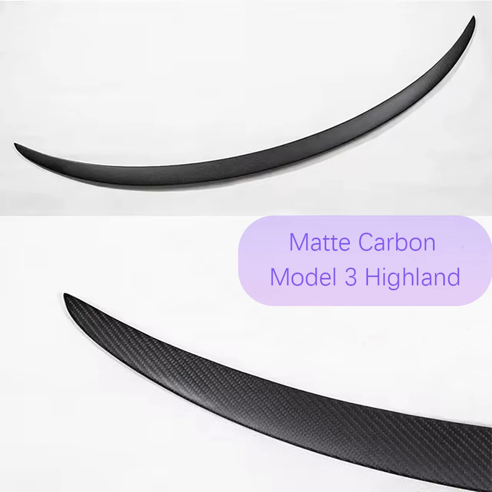 Real Carbon Fiber Spoiler For Tesla Model 3