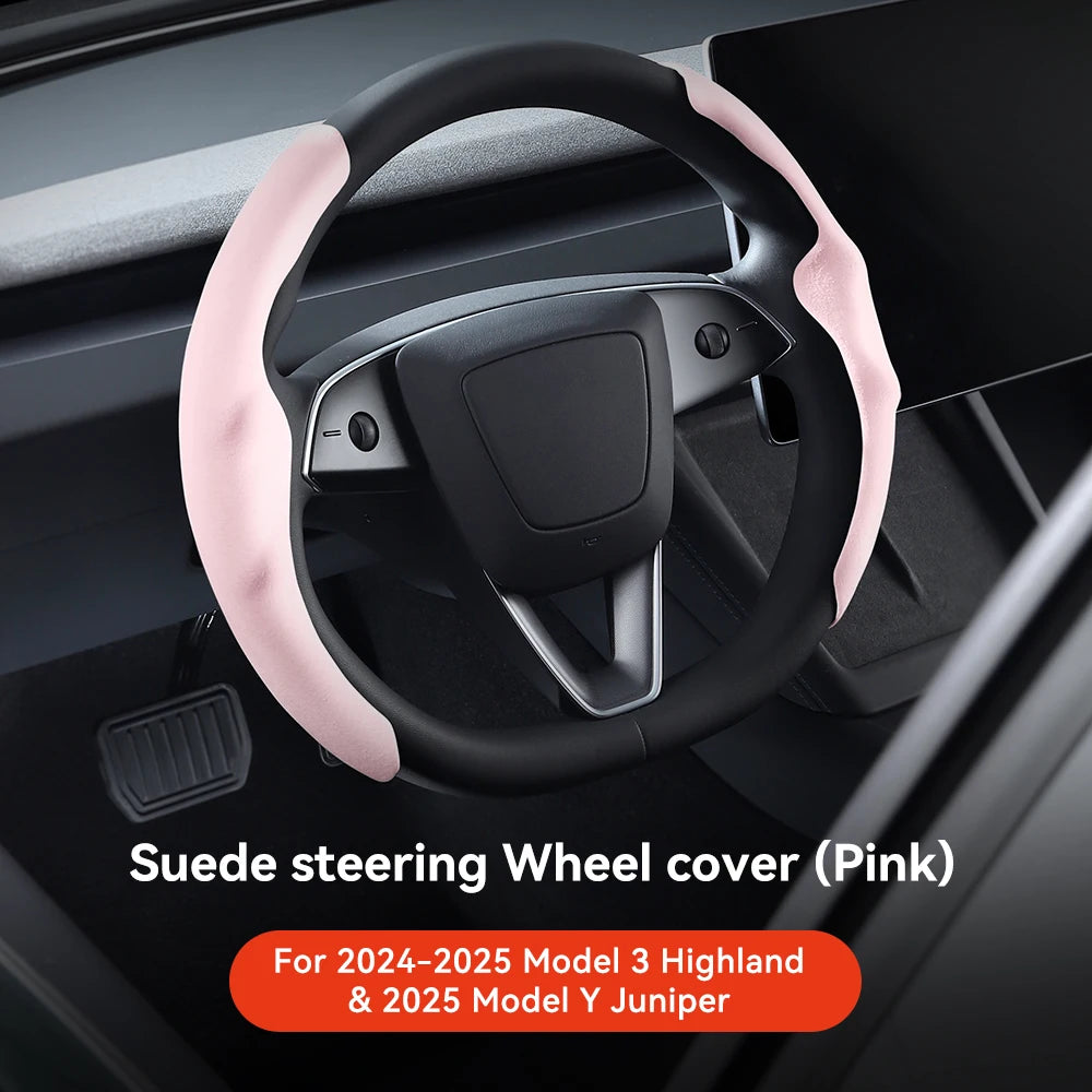 Suede Steering Wheel For Tesla Model 3/Y